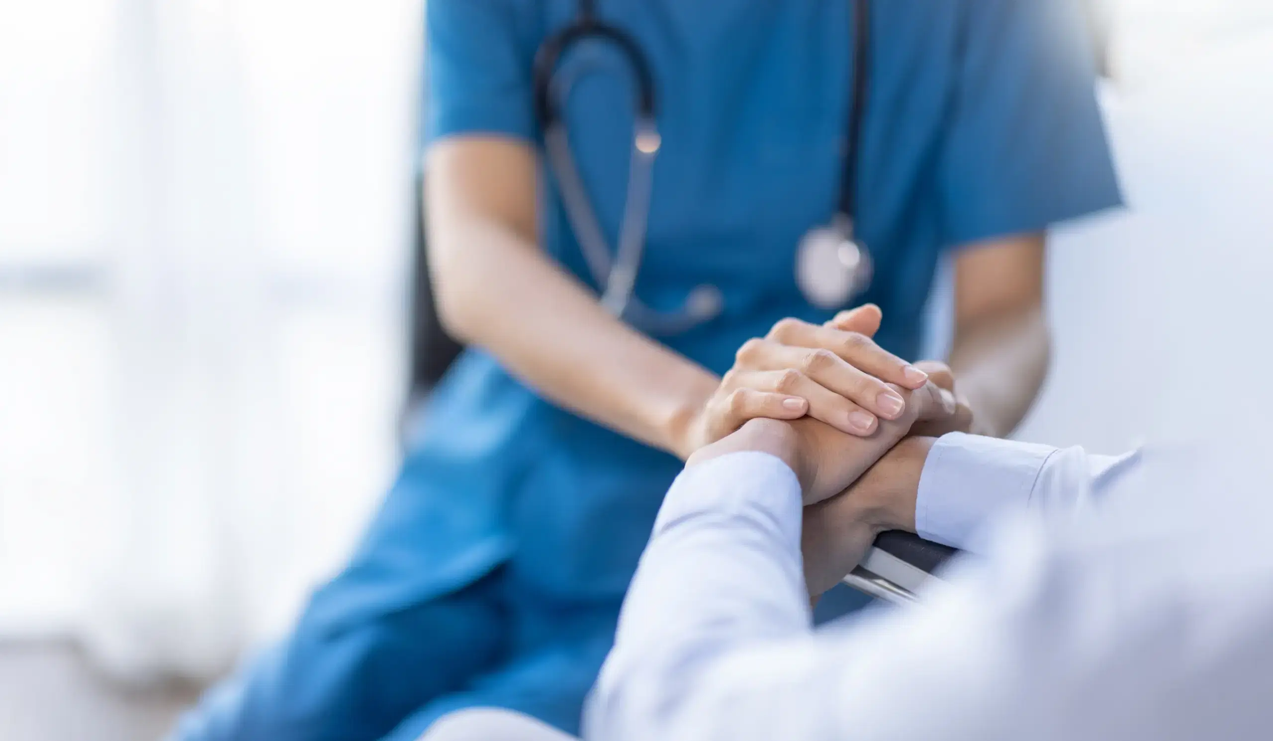 Nurse with patient background image